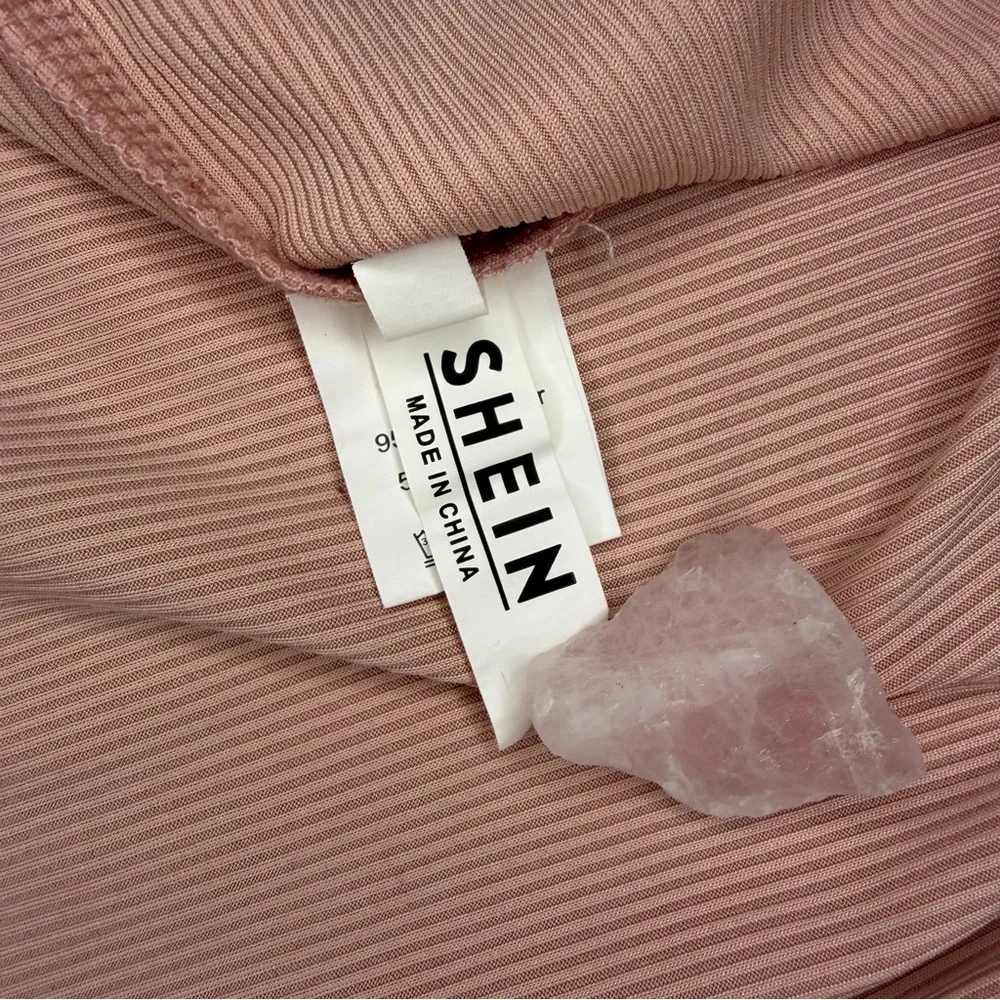 Blush Pink Ribbed Dress - Picture 12 of 13